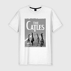 Мужская slim-футболка The Catles - joke