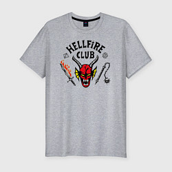 Футболка slim-fit Hellfire сlub art, цвет: меланж