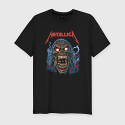 Мужская slim-футболка Metallica skull