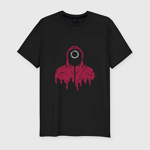 Мужская slim-футболка Squid game man / Черный – фото 1