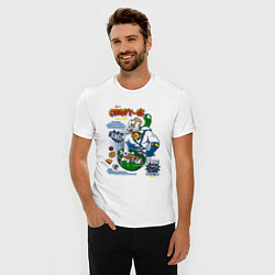 Футболка slim-fit Червяк Джим, цвет: белый — фото 2