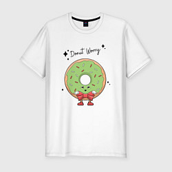 Футболка slim-fit Donut worry its new year, цвет: белый