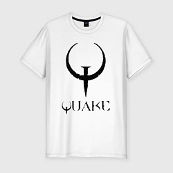 Мужская slim-футболка Quake I logo