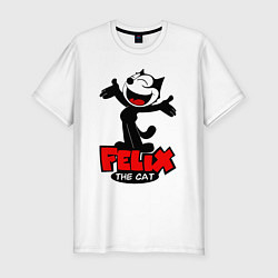 Мужская slim-футболка Happy Cat Felix