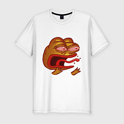 Футболка slim-fit Evil Pepe sticker, цвет: белый