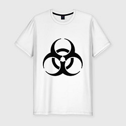 Мужская slim-футболка Biological hazard