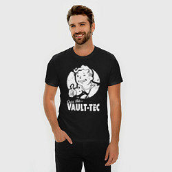 Футболка slim-fit Vault boy - join the vault tec, цвет: черный — фото 2