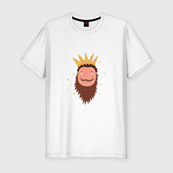 Мужская slim-футболка Король в золотой короне