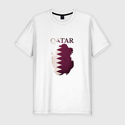 Футболка slim-fit Qatar map, цвет: белый