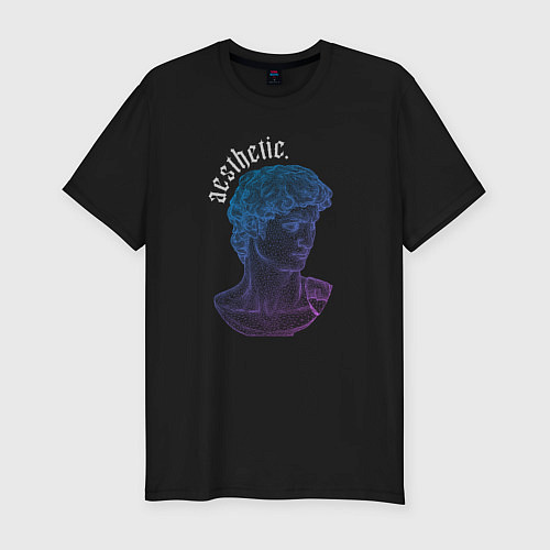Мужская slim-футболка Давид Микеланджело aesthetic / Черный – фото 1