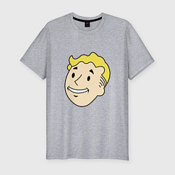 Мужская slim-футболка Vault boy head