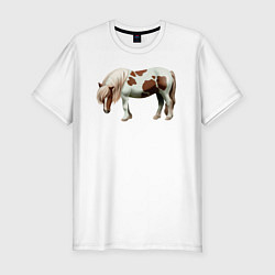 Мужская slim-футболка Шетлендский пони