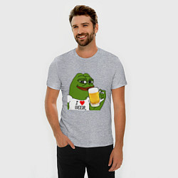 Футболка slim-fit Drink Pepe, цвет: меланж — фото 2