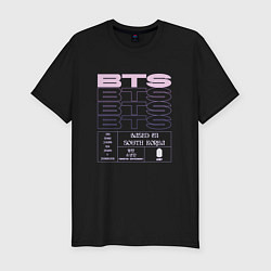 Мужская slim-футболка BTS kpop group info