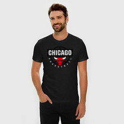 Футболка slim-fit Чикаго баскетбол, цвет: черный — фото 2