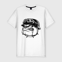 Футболка slim-fit Evil bulldog head, цвет: белый