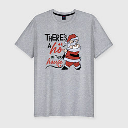 Мужская slim-футболка Theres a ho