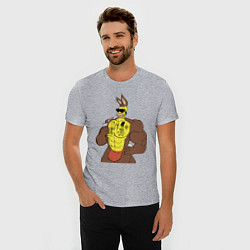 Футболка slim-fit Homer Simpson - mighty rabbit, цвет: меланж — фото 2