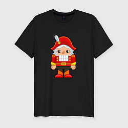 Мужская slim-футболка Мультяшный щелкунчик