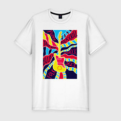 Футболка slim-fit Гитара и стили музыки, цвет: белый