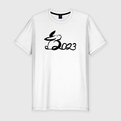 Мужская slim-футболка 2023 в виде кролика