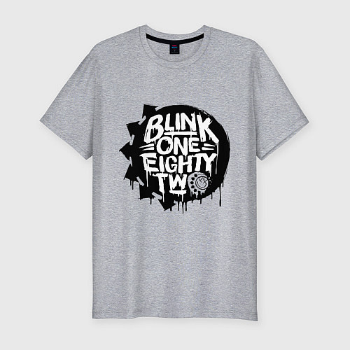 Мужская slim-футболка Blink one eighty two / Меланж – фото 1