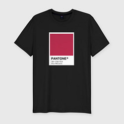 Мужская slim-футболка Pantone Viva Mangenta - Цвет года