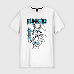 Мужская slim-футболка Blink 182 bunny nurse