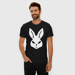 Футболка slim-fit Evil bunny head, цвет: черный — фото 2