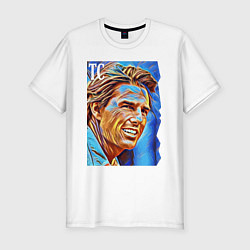 Мужская slim-футболка Tom Cruise - film actor