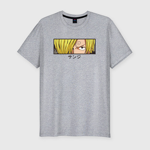 Мужская slim-футболка Санджи / Меланж – фото 1