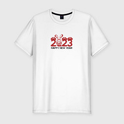 Мужская slim-футболка 2023 HNY