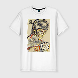 Футболка slim-fit Брюс Ли - джиткундо, цвет: белый
