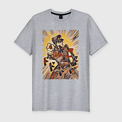 Футболка slim-fit Дзётаро Кудзё указывает пальцем, цвет: меланж