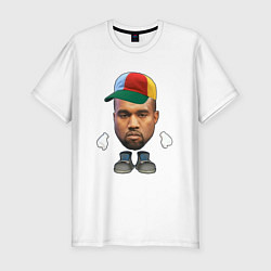 Футболка slim-fit Kanye West мем little timmy, цвет: белый