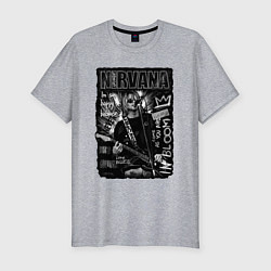 Мужская slim-футболка Nirvana grunge 2022