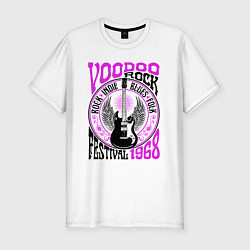 Футболка slim-fit Гитара с крыльями voodoo rock, цвет: белый