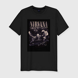 Мужская slim-футболка Nirvana live