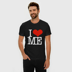 Футболка slim-fit I love me, цвет: черный — фото 2