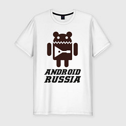 Мужская slim-футболка Андроид россия