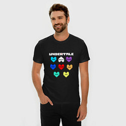 Футболка slim-fit Undertale - души 8 людей, цвет: черный — фото 2