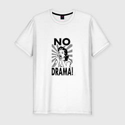 Футболка slim-fit No drama, цвет: белый