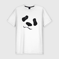 Мужская slim-футболка Взгляд панды