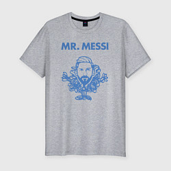 Мужская slim-футболка Мистер Месси