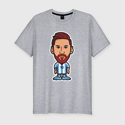 Мужская slim-футболка Little Messi