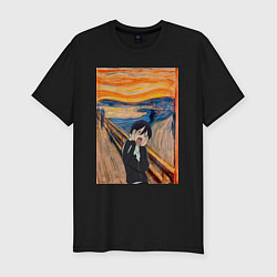 Мужская slim-футболка Крик бездомный Бог