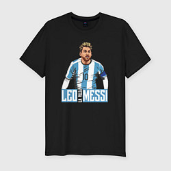 Мужская slim-футболка Messi la pulga