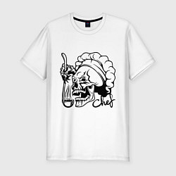 Мужская slim-футболка Chef skull