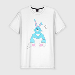 Футболка slim-fit Косой кролик, цвет: белый