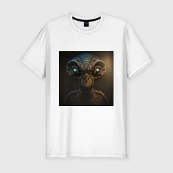 Мужская slim-футболка Гость из космоса